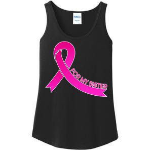 Wear Pink For My Sister Breast Cancer Awareness Ladies Essential Tank