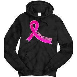 Wear Pink For My Sister Breast Cancer Awareness Tie Dye Hoodie