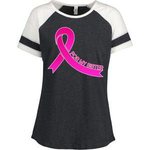 Wear Pink For My Sister Breast Cancer Awareness Enza Ladies Jersey Colorblock Tee