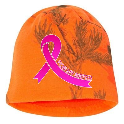 Wear Pink For My Sister Breast Cancer Awareness Kati - Camo Knit Beanie