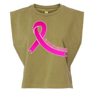 Wear Pink For My Sister Breast Cancer Awareness Garment-Dyed Women's Muscle Tee