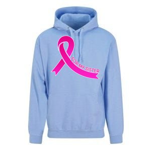 Wear Pink For My Sister Breast Cancer Awareness Unisex Surf Hoodie