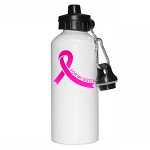 Wear Pink For My Sister Breast Cancer Awareness Aluminum Water Bottle