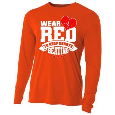 Wear Red To Keep Hearts Beating Heart Health Awareness Cooling Performance Long Sleeve Crew