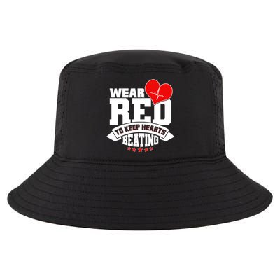 Wear Red To Keep Hearts Beating Heart Health Awareness Cool Comfort Performance Bucket Hat