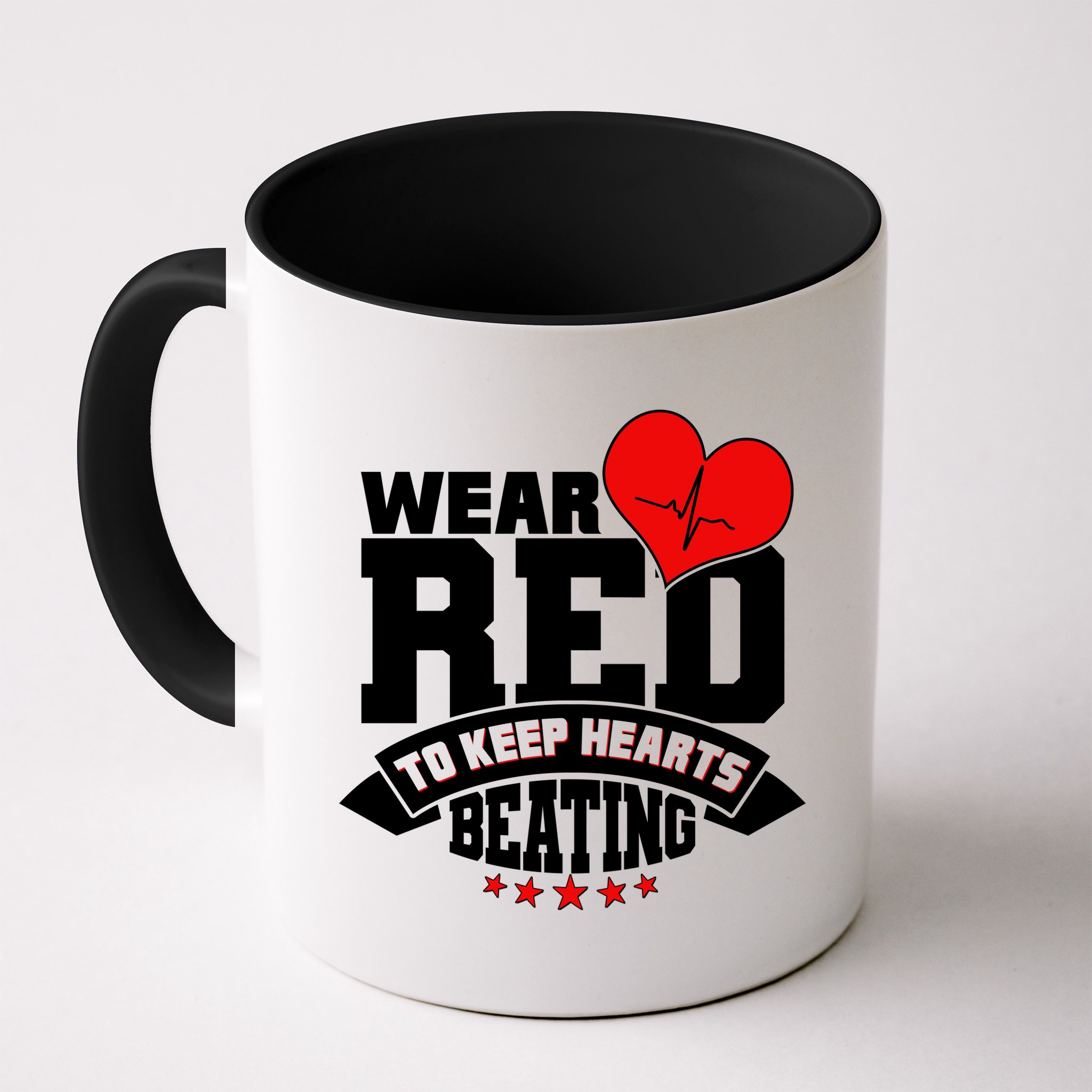 Wear Red To Keep Hearts Beating Heart Health Awareness Mug