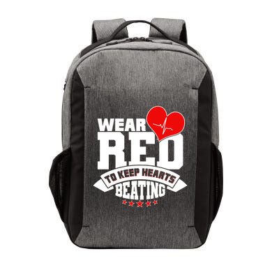 Wear Red To Keep Hearts Beating Heart Health Awareness Vector Backpack