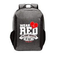 Wear Red To Keep Hearts Beating Heart Health Awareness Vector Backpack