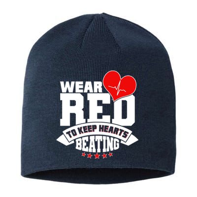 Wear Red To Keep Hearts Beating Heart Health Awareness Sustainable Beanie