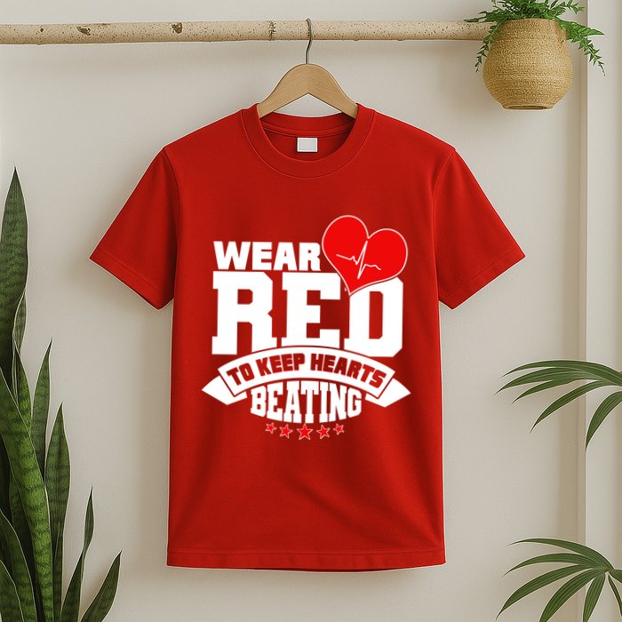 Wear Red To Keep Hearts Beating Heart Health Awareness T-Shirt