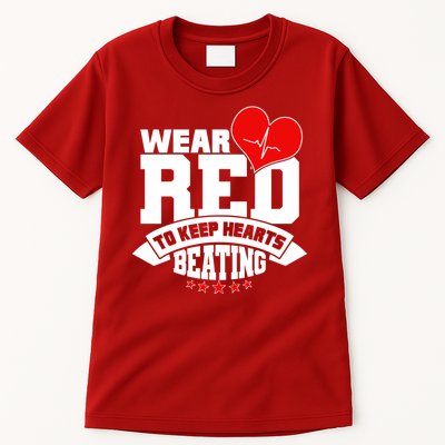 Wear Red To Keep Hearts Beating Heart Health Awareness Tall T-Shirt