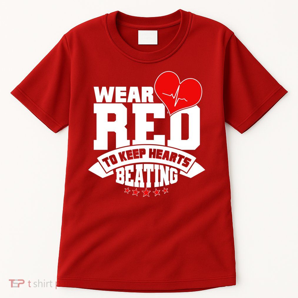 Wear Red To Keep Hearts Beating Heart Health Awareness Tall T-Shirt