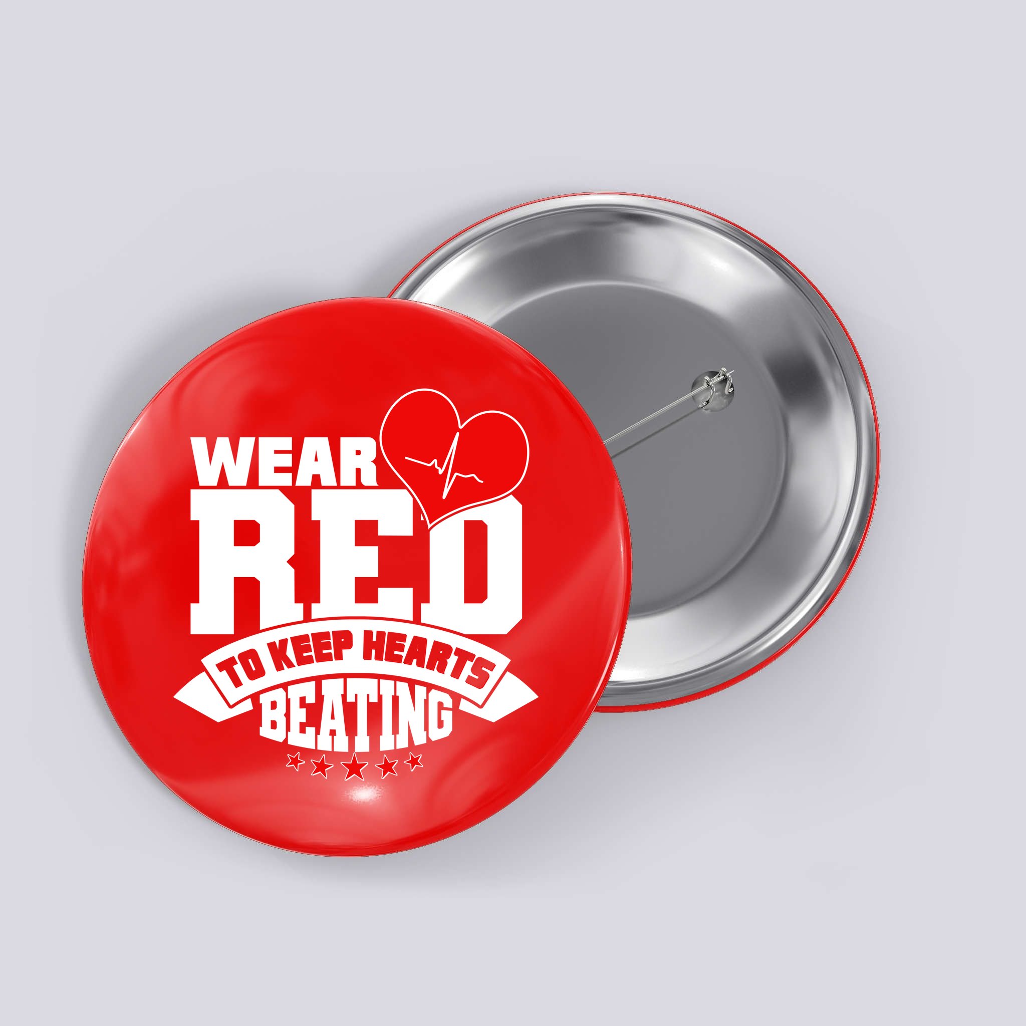 Wear Red To Keep Hearts Beating Heart Health Awareness Button