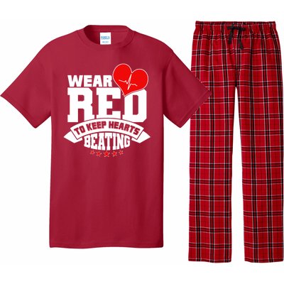 Wear Red To Keep Hearts Beating Heart Health Awareness Pajama Set