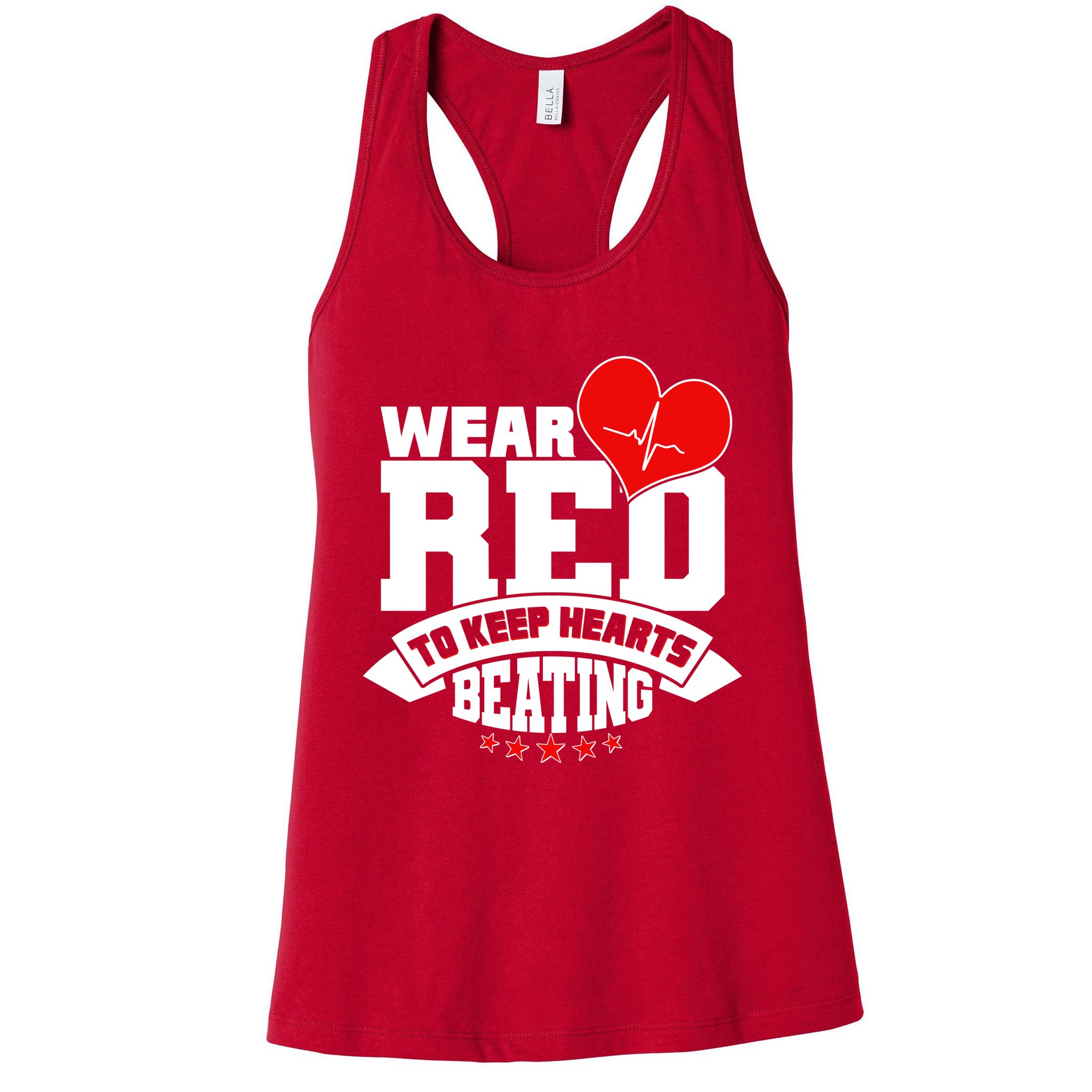 Wear Red To Keep Hearts Beating Heart Health Awareness Womens Tank Top