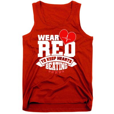 Wear Red To Keep Hearts Beating Heart Health Awareness Tank Top