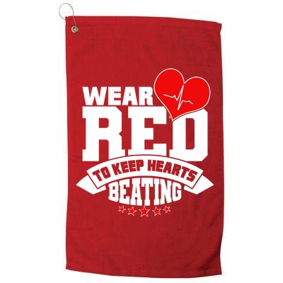 Wear Red To Keep Hearts Beating Heart Health Awareness Golf Towel