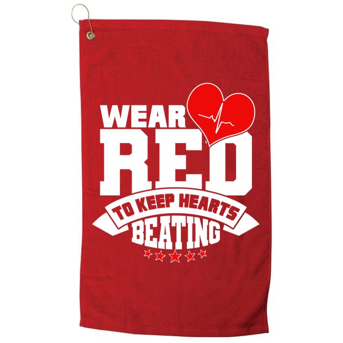 Wear Red To Keep Hearts Beating Heart Health Awareness Golf Towel