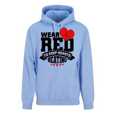 Wear Red To Keep Hearts Beating Heart Health Awareness Unisex Surf Hoodie