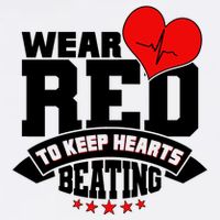 Wear Red To Keep Hearts Beating Heart Health Awareness Garment-Dyed Sweatshirt