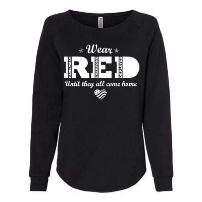 Wear Red Until They All Come Home Womens California Wash Sweatshirt