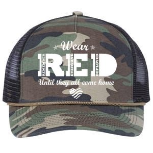 Wear Red Until They All Come Home Retro Rope Trucker Hat Cap