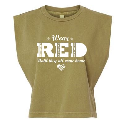 Wear Red Until They All Come Home Garment-Dyed Women's Muscle Tee