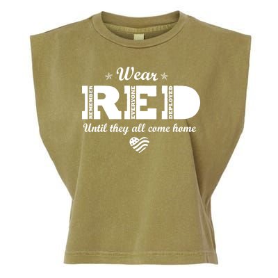 Wear Red Until They All Come Home Garment-Dyed Women's Muscle Tee