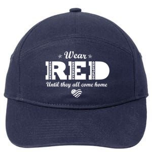 Wear Red Until They All Come Home 7-Panel Snapback Hat