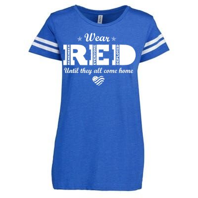 Wear Red Until They All Come Home Enza Ladies Jersey Football T-Shirt