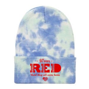 Wear Red Until They All Come Home Tie Dye 12in Knit Beanie