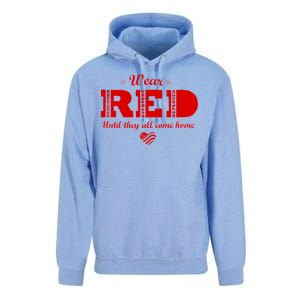 Wear Red Until They All Come Home Unisex Surf Hoodie