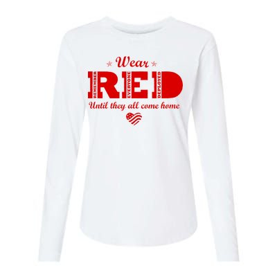 Wear Red Until They All Come Home Womens Cotton Relaxed Long Sleeve T-Shirt