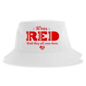 Wear Red Until They All Come Home Sustainable Bucket Hat