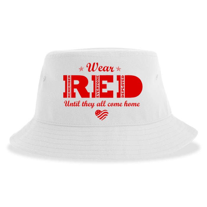 Wear Red Until They All Come Home Sustainable Bucket Hat