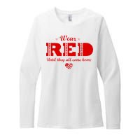 Wear Red Until They All Come Home Womens CVC Long Sleeve Shirt