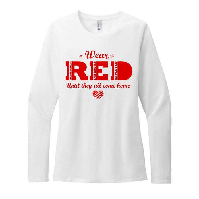 Wear Red Until They All Come Home Womens CVC Long Sleeve Shirt