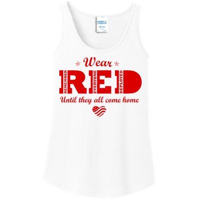 Wear Red Until They All Come Home Ladies Essential Tank