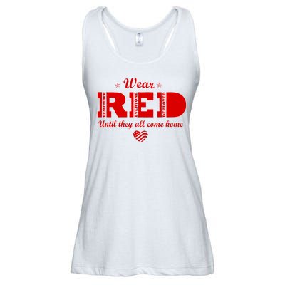 Wear Red Until They All Come Home Ladies Essential Flowy Tank