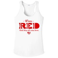 Wear Red Until They All Come Home Ladies PosiCharge Competitor Racerback Tank