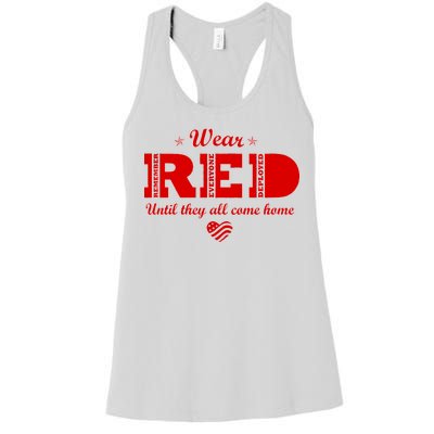 Wear Red Until They All Come Home Women's Racerback Tank