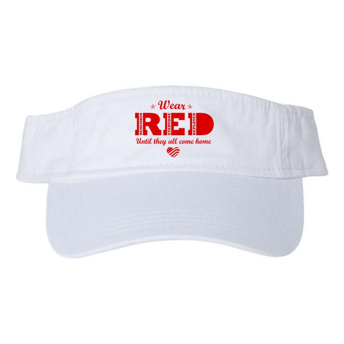 Wear Red Until They All Come Home Valucap Bio-Washed Visor