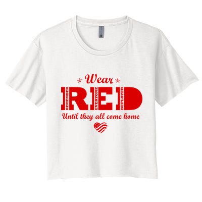 Wear Red Until They All Come Home Crop Top