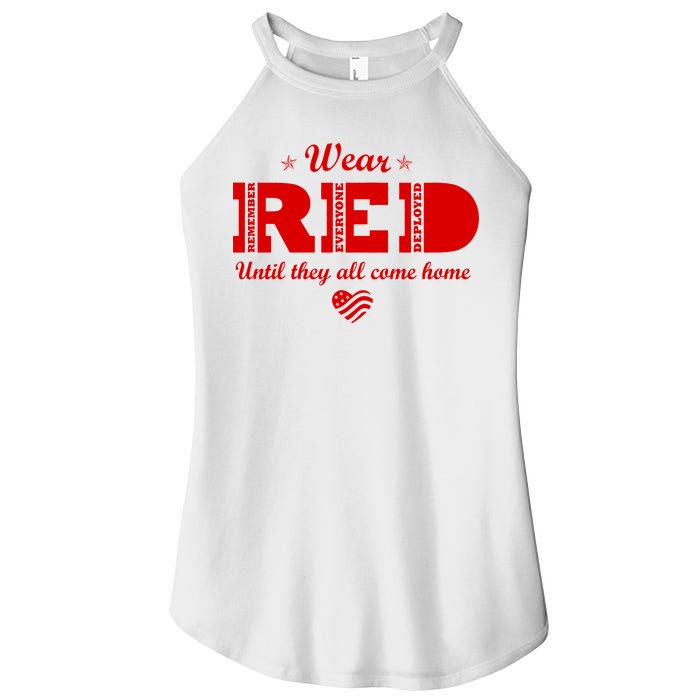 Wear Red Until They All Come Home Women's Perfect Tri Rocker Tank