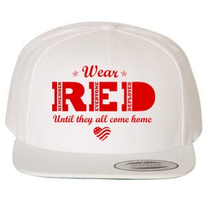 Wear Red Until They All Come Home Wool Snapback Cap