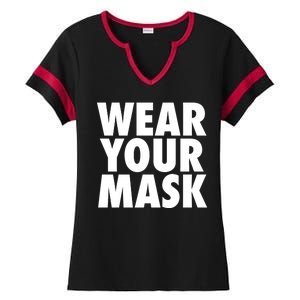 Wear Your Mask Ladies Halftime Notch Neck Tee