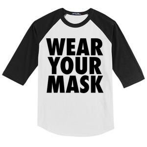 Wear Your Mask Kids Colorblock Raglan Jersey