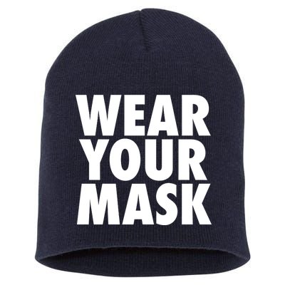 Wear Your Mask Short Acrylic Beanie