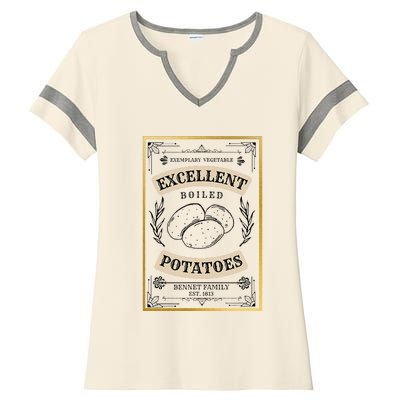 What Excellent Boiled Potatoes Jane Austen Pemberley Ladies Halftime Notch Neck Tee