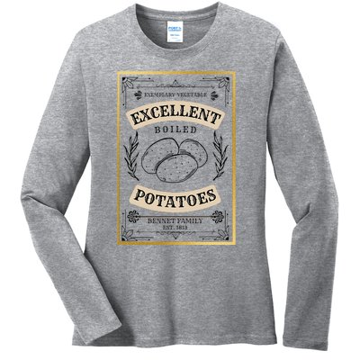 What Excellent Boiled Potatoes Jane Austen Pemberley Ladies Long Sleeve Shirt